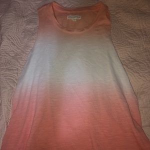 Aeropostale Pink and White Muscle Tee/Tank Top